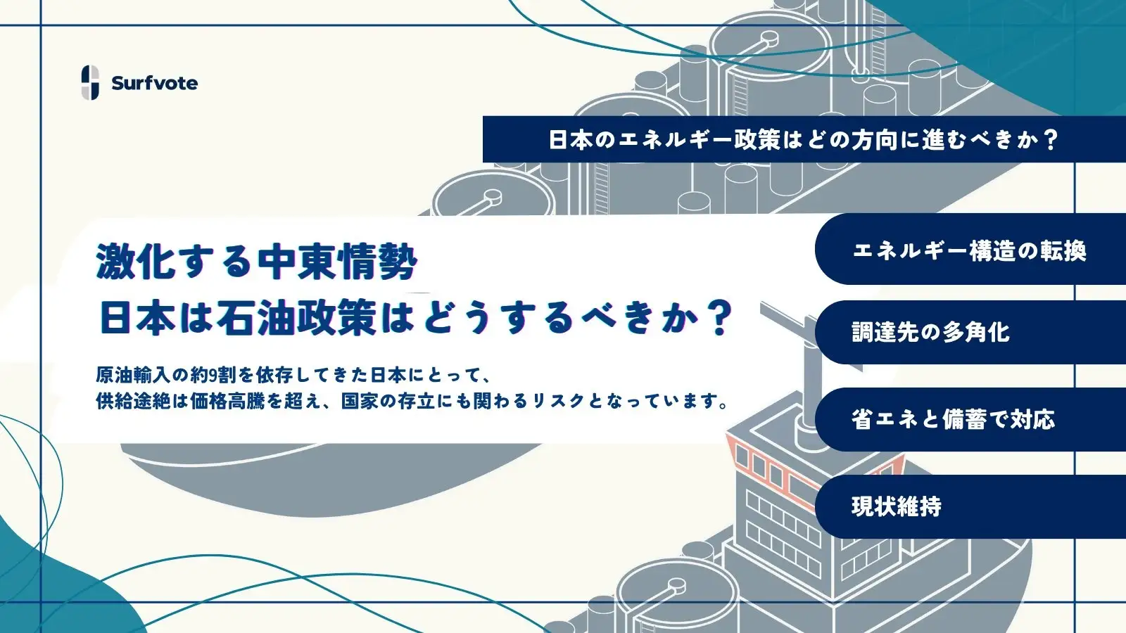 【投票開始】ホルムズ海峡封鎖で現実化する“新たな石油ショック” 日本はエネルギー政策をどう転換すべきか